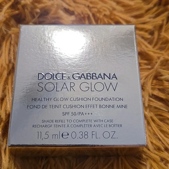 NEW Dolce & Gabbana Silver Solar Glow Cushion Foundation Refill 205 SILK - Picture 1 of 2